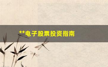 “**电子股票投资指南（分析未来发展趋势，抓住投资机会）”/