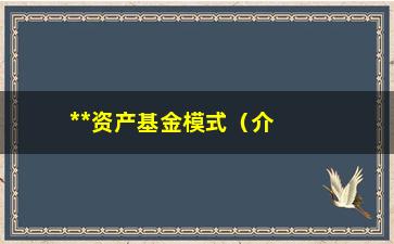 “**资产基金模式（介绍**资产处置的新途径）”/