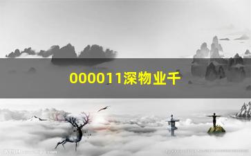 “000011深物业千股千评，深圳物业公司股票分析与评估”/