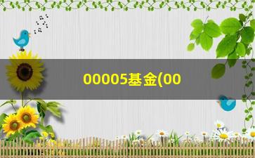 “00005基金(00005基金历史净值查询)”/