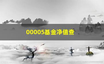 “00005基金净值查询(530005基金净值查询)”/