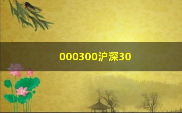 “000300沪深300指数基金(沪深300是什么意思)”/