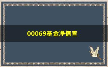 “00069基金净值查询(00069基金)”/