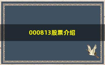 “000813股票介绍强势股第二天预警！！”/