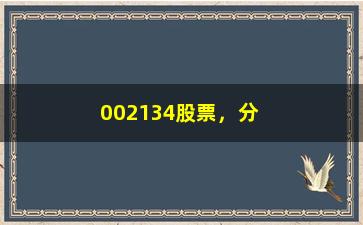 “002134股票，分析公司业绩和股票走势”/