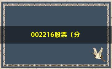 “002216股票（分析该股票的行情走势及投资建议）”/