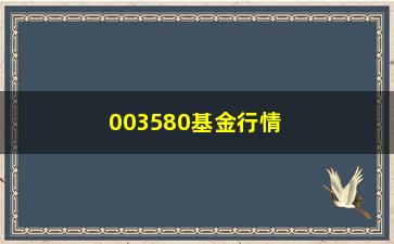 “003580基金行情分析及未来走势预测”/