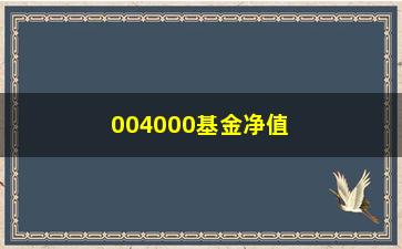 “004000基金净值（最新基金净值及涨跌情况）”/