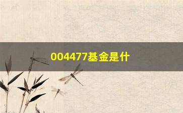 “004477基金是什么？值得投资吗？”/