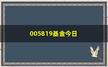 005819基金今日净值（最新基金净值行情）