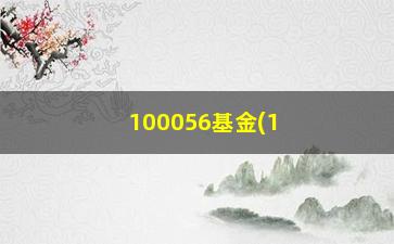 “100056基金(100056基金净值查询今天最新净值)”/