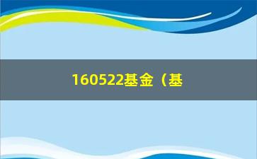 “160522基金（基金行情及投资建议分析）”/