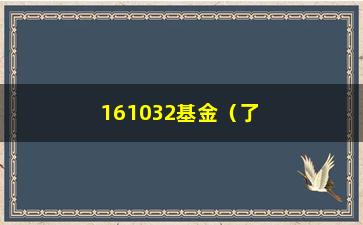 “161032基金（了解161032基金的投资收益和风险）”/