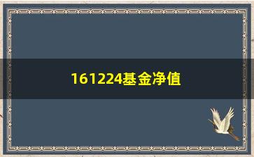 “161224基金净值(161224基金净值查询今天)”/