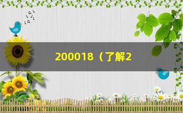 “200018（了解200018这个数字的含义与背景）”/