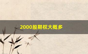 “2000股期权大概多少钱，期权定价及其影响因素”/