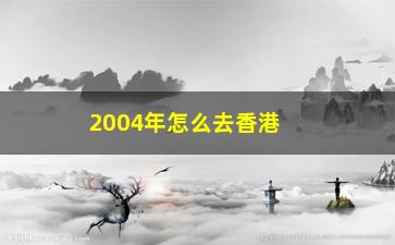 “2004年怎么去香港买股票(2004年港股十大牛股)”/