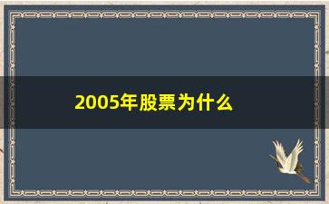 “2005年股票为什么会”/