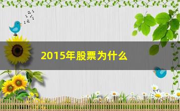 “2015年股票为什么大涨”/