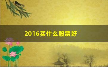 “2016买什么股票好(2016年买什么股票最赚)”/