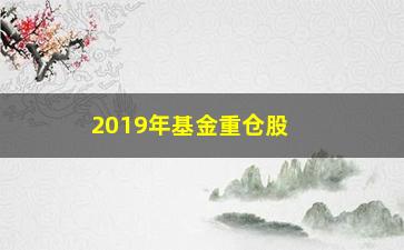 “2019年基金重仓股票排名出炉（这些股票值得投资吗？）”/