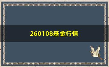 “260108基金行情(基金景顺新兴成长260108股市行情)”/