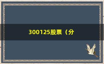 “300125股票（分析300125股票的最新走势和投资建议）”/