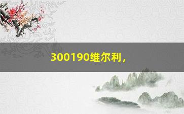 “300190维尔利，企业介绍与发展前景展望”/