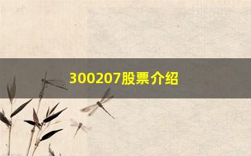 “300207股票介绍投资成功的保护神”/