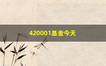 “420001基金今天净值（最新净值公布）”/