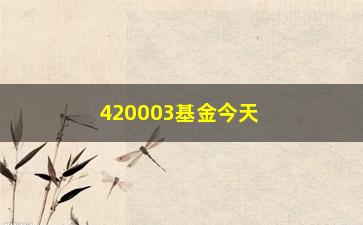 “420003基金今天净值是多少？（教你如何快速查询基金净值）”/