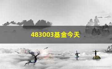 “483003基金今天净值（最新净值及涨跌情况）”/