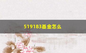 “519183基金怎么样？值得投资吗？”/