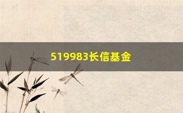 “519983长信基金(长信基金519995)”/