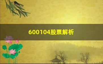 “600104股票解析阳关天地人五手法+股市与哲学”/