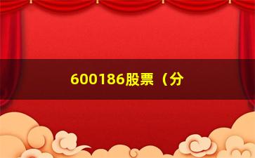 “600186股票（分析600186股票的行情走势）”/