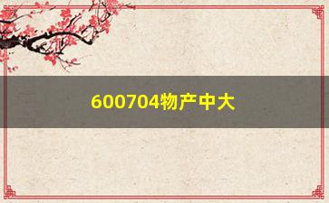 “600704物产中大，企业介绍与发展历程”/