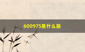 “600975是什么股票(600975股票股吧)”/