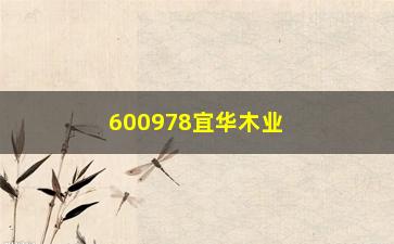 “600978宜华木业，木材加工和销售领域的知名企业”/