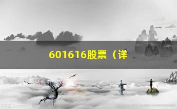 “601616股票（详解601616股票的走势和投资前景）”/