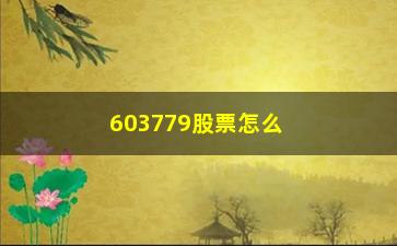 “603779股票怎么样(股票603798怎么样)”/