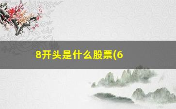 “8开头是什么股票(688开头是什么股票)”/