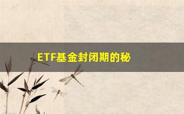 “ETF基金封闭期的秘密（投资者必须了解的几个问题）”/