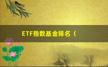 “ETF指数基金排名（了解最新的ETF指数基金排名排行榜）”/