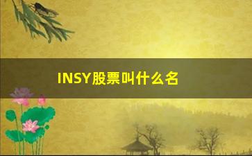 “INSY股票叫什么名字(股票都叫什么名字)”/