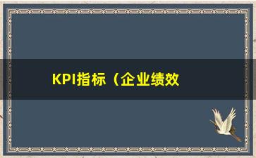 “KPI指标（企业绩效管理的重要工具）”/