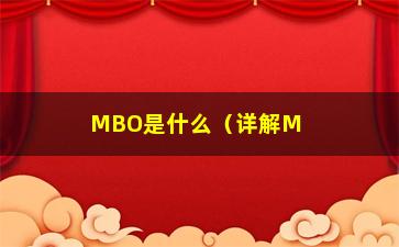 “MBO是什么（详解MBO的定义和应用）”/