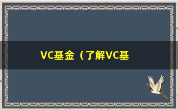 “VC基金（了解VC基金的投资原理和运作方式）”/