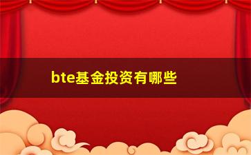 “bte基金投资有哪些风险和收益？”/