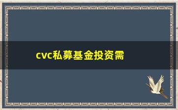 “cvc私募基金投资需要注意什么？”/